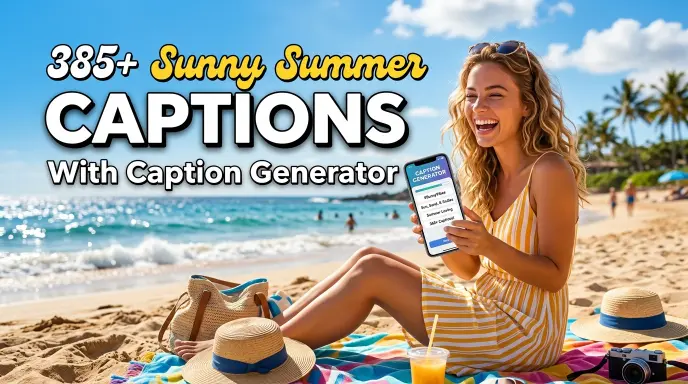 Sunny Summer Captions With Caption Generator
