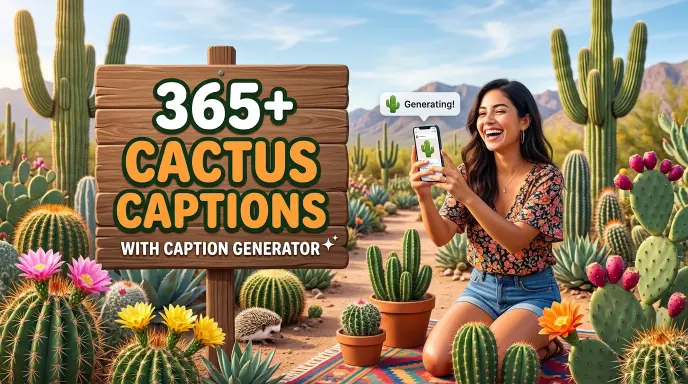 Cactus Captions With Caption Generator