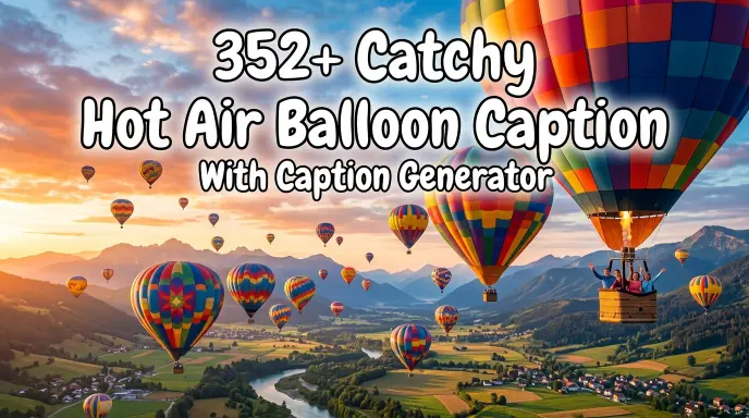 Catchy Hot Air Balloon Caption With Caption Generator