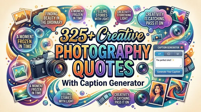 Creative Photography Quotes With Caption Generator