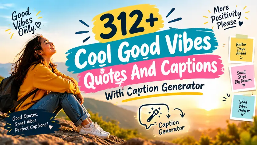 Cool Good Vibes Quotes And Captions With Caption Generator