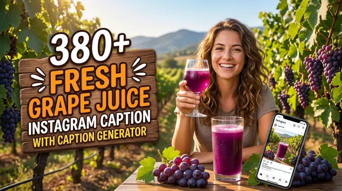 Fresh Grape Juice Instagram Caption With Caption Generator