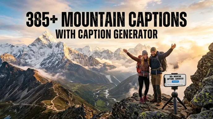 Mountain Captions With Caption Generator