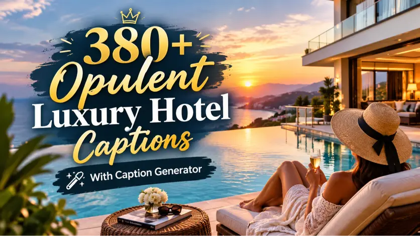Opulent Luxury Hotel Captions With Caption Generator