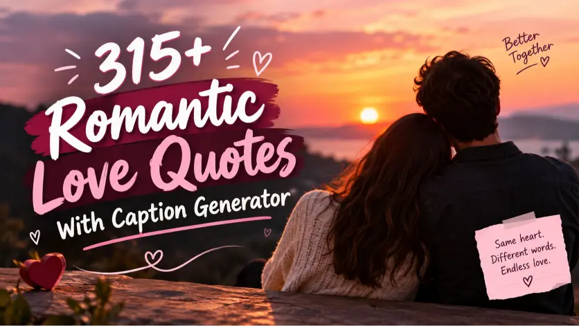 Romantic Love Quotes With Caption Generator