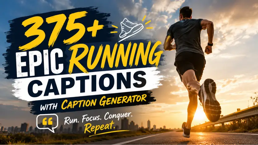 running captions and quotes with caption generator
