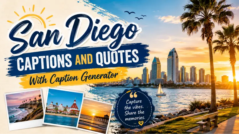 San Deigo Captions and Quotes with Captions generator