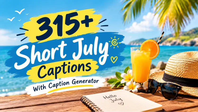 Short July Captions With Caption Generator