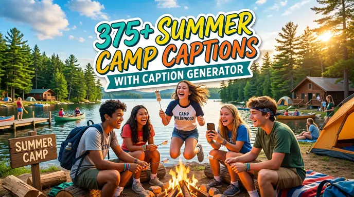 Summer Camp Captions With Caption Generator