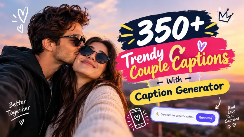 Trendy Couple Captions With Caption Generator