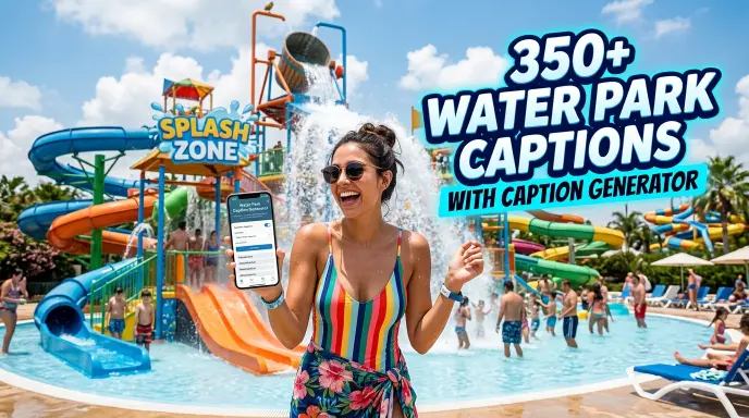 Water Park Captions With Caption Generator
